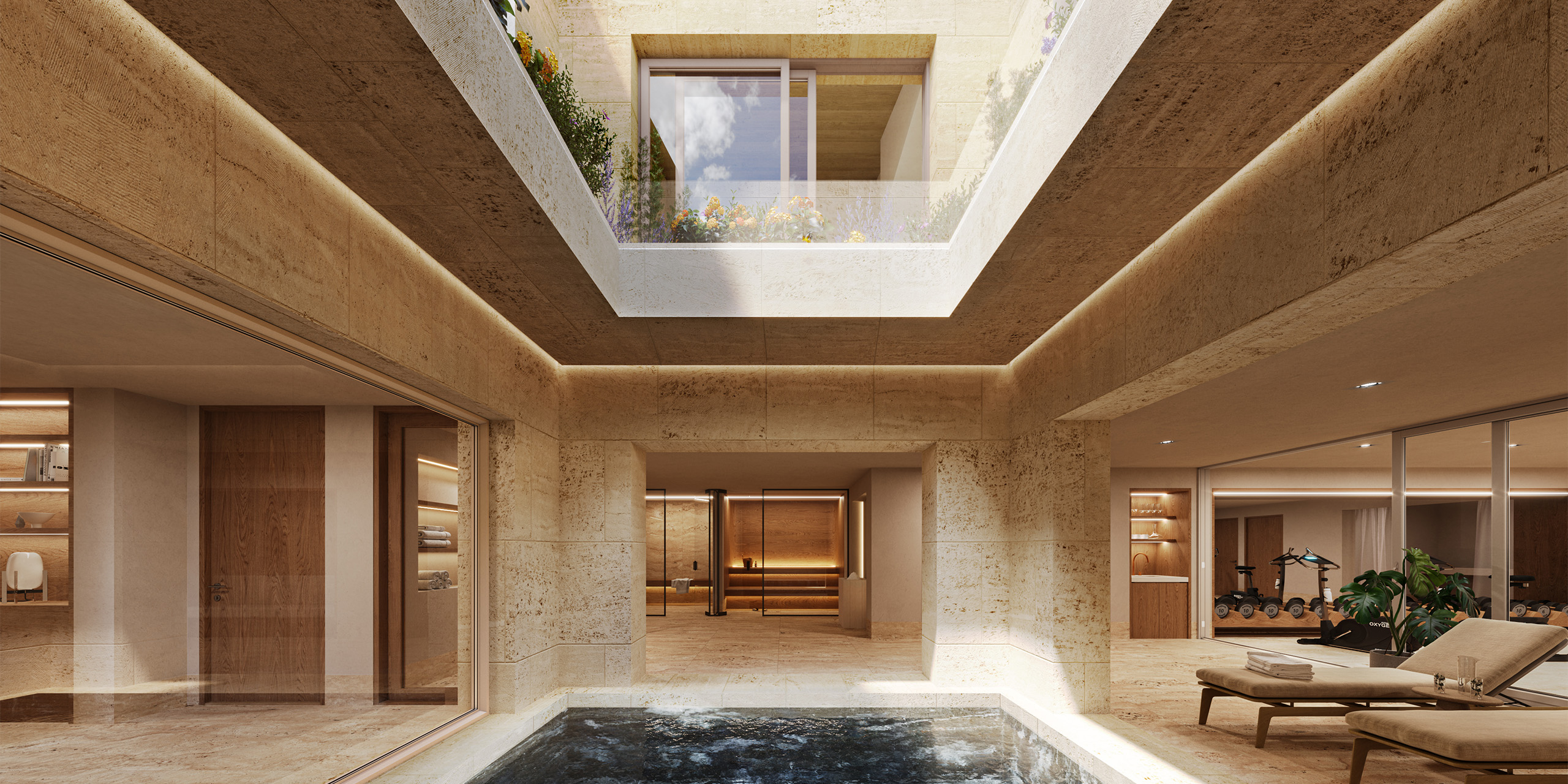Luxurious underground spa Villa Marbella Spain >