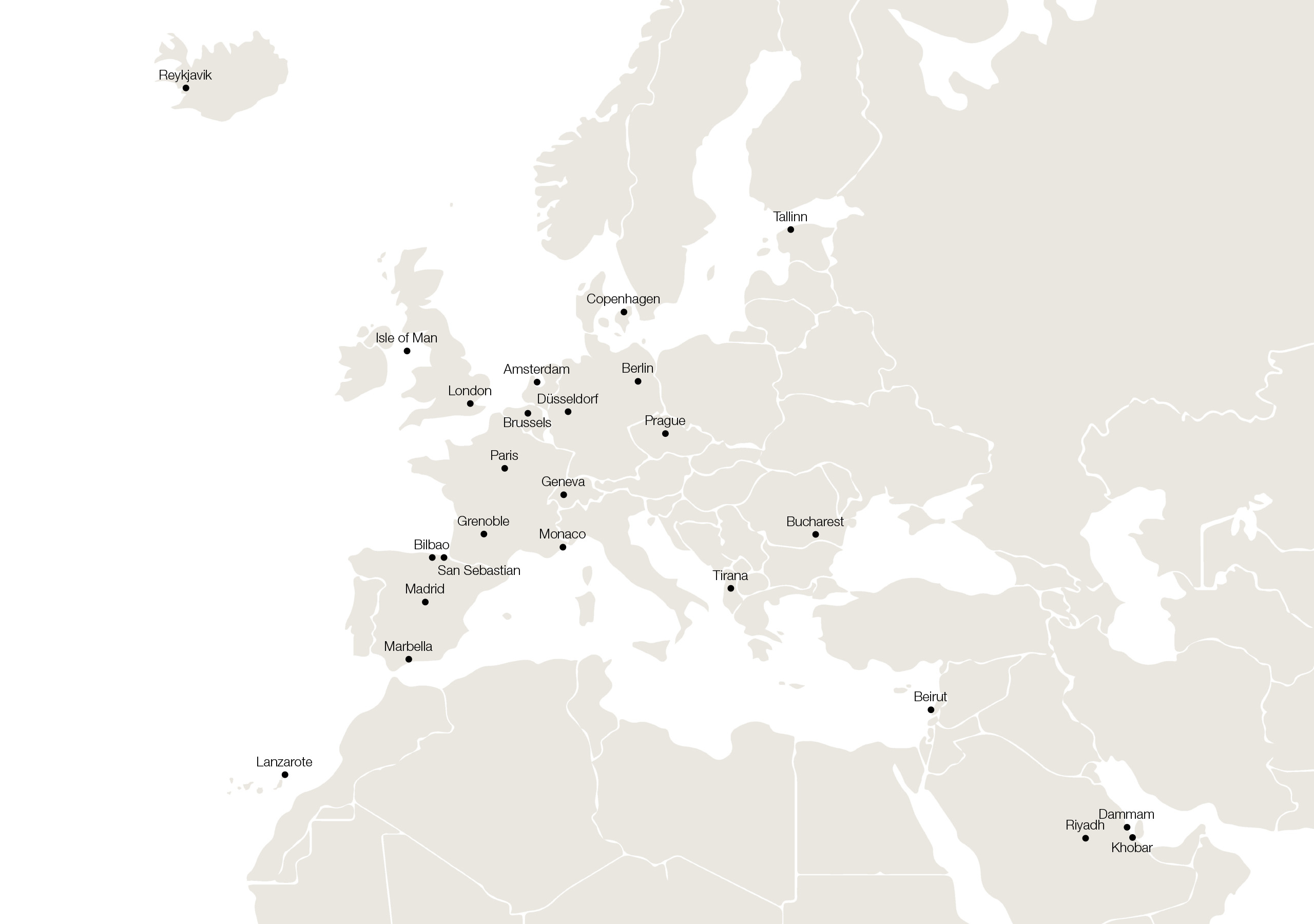 International workfield Europe and Middle East